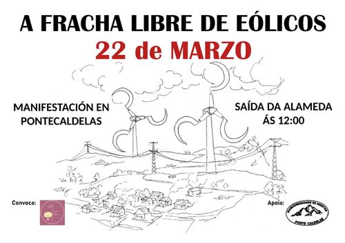 Manifestación: a Fracha libre de eólicos