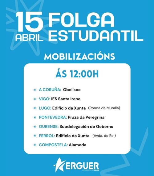 Manifestación en defensa do ensino público