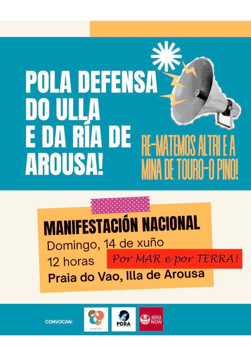Manifestación pola defensa do Ulla e da Ría de Arousa. Re-matemos Altri e a Mina de Touro-O Pino