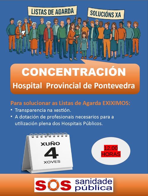 Concentración en defensa da sanidade pública