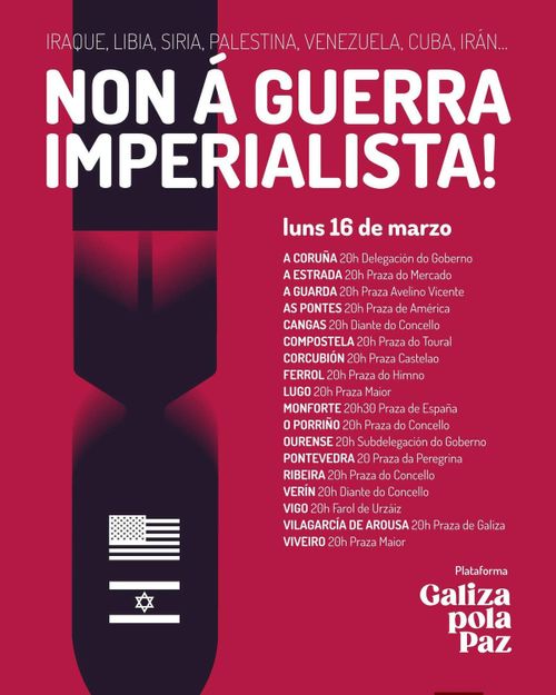Concentración contra a guerra imperialista